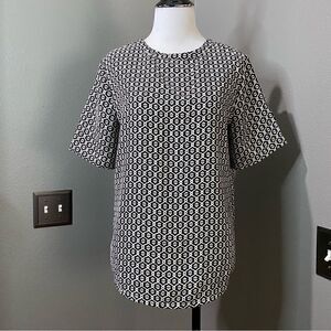 Susina Short Sleeve Blouse Keyhole Back Closure